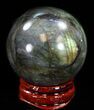 Flashy Labradorite Sphere - Great Color Play #37663-1